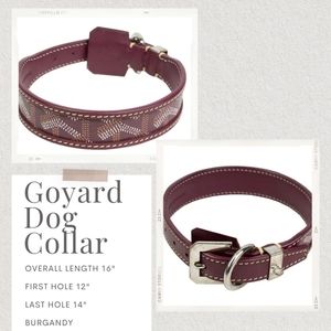 Burgundy Goyard Dog Collar